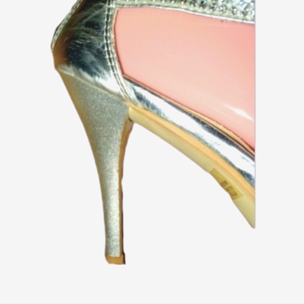 Deb Silver Rhinestones Women's Heels - Picture 3 of 6